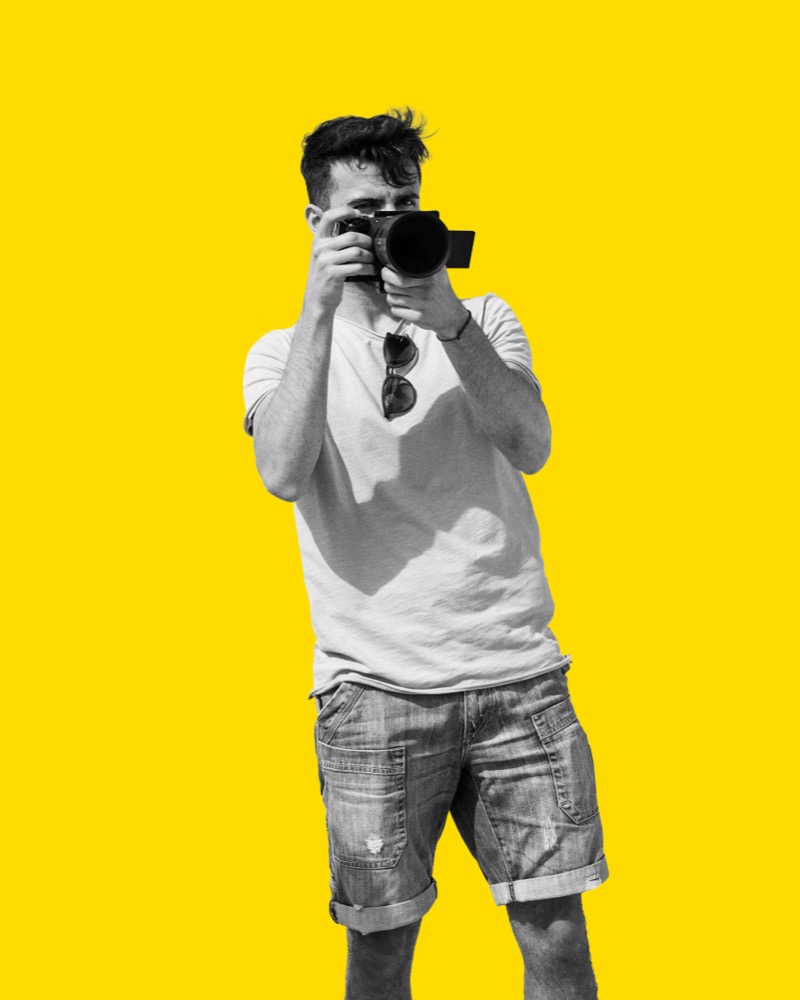 Davide con la reflex